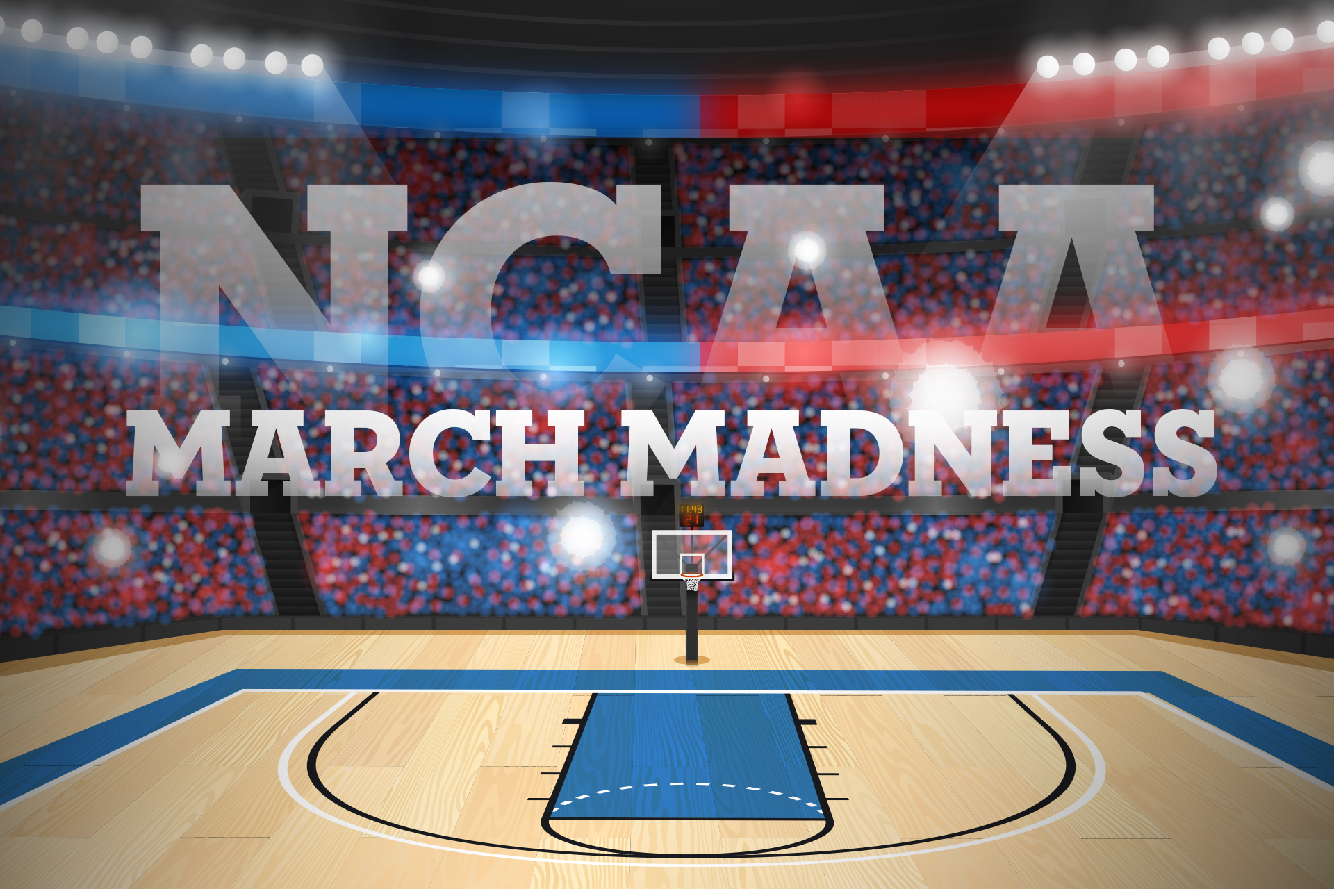 March Madness themed graphic